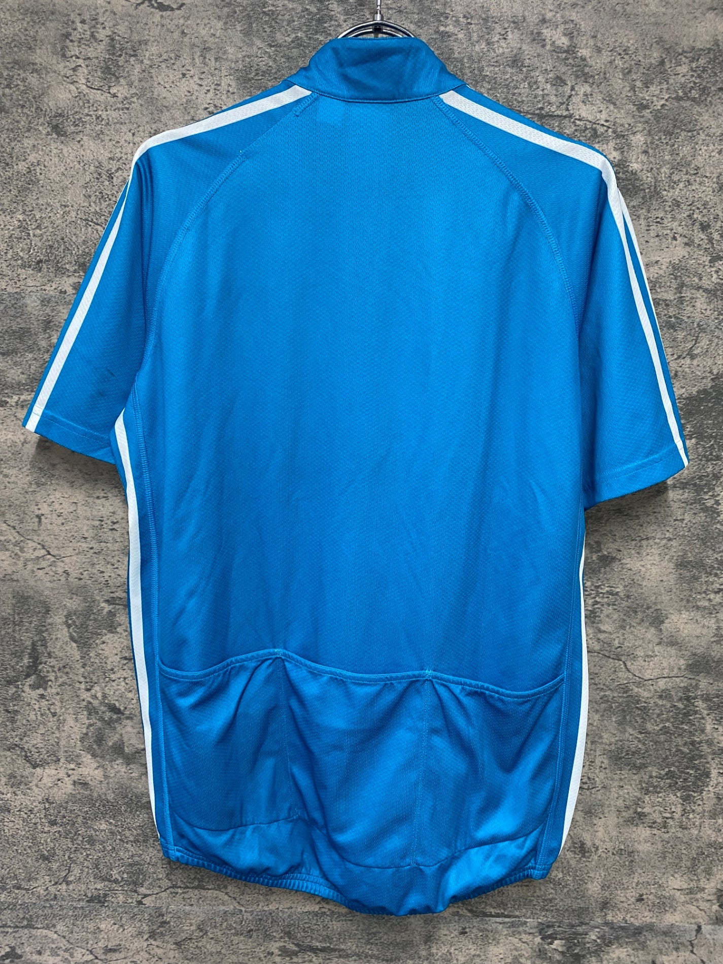 JB216 アディダス adidas 半袖 ハーフジップ サイクルジャージ ターコイズ L