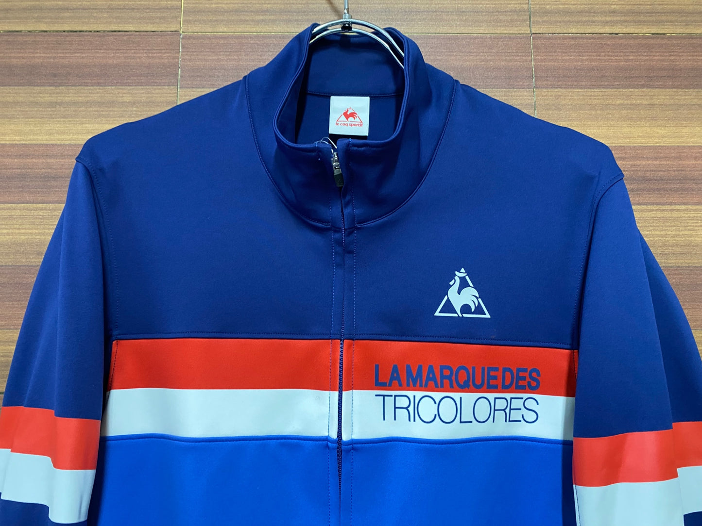 II286 ルコックスポルティフ le coq sportif 長袖 サイクルジャージ 青 L