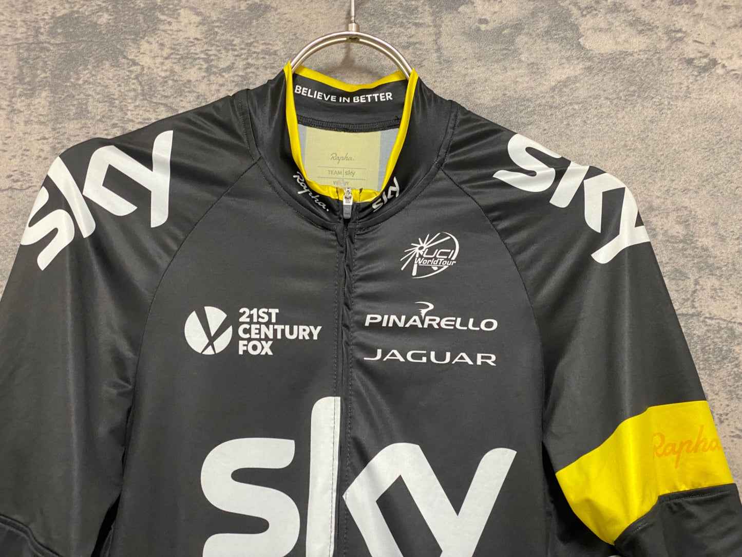 JC828 ラファ Rapha VICTORY PRO TEAM JERSEY 半袖 サイクルジャージ 黒 M TEAM sky