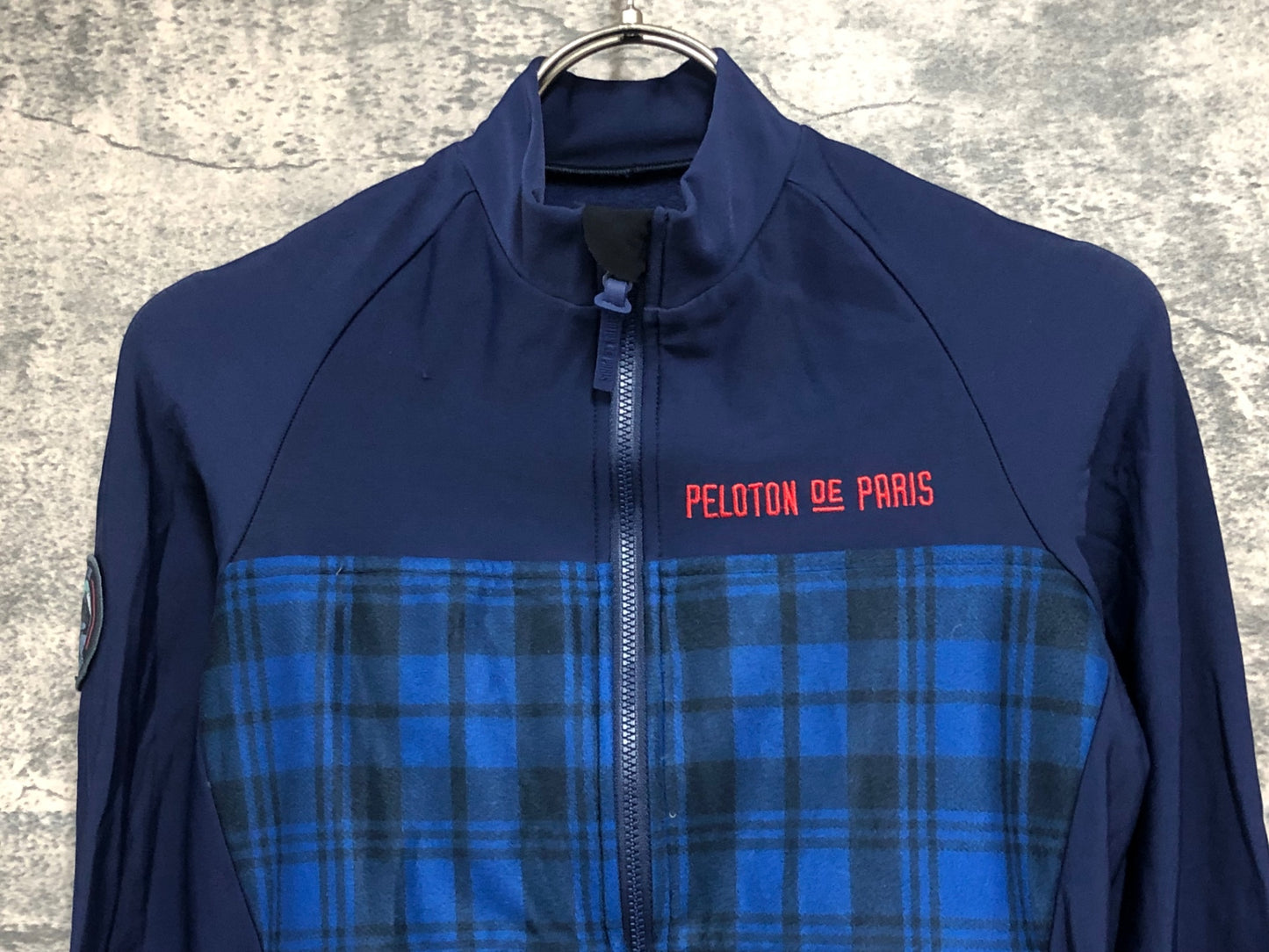 IY193 プロトンドパリ Peloton de Paris Atlas Jersey 長袖 サイクルジャージ 濃紺 XS 裏起毛