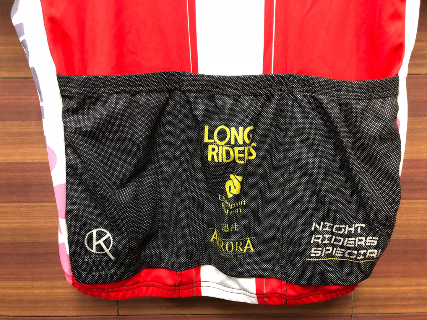 IT002 チャンピオンシステム Champion System 半袖 サイクルジャージ 赤 白 黒 L ろんぐらいだぁす！ FORTUNA 痛ジャージ ※タグカット