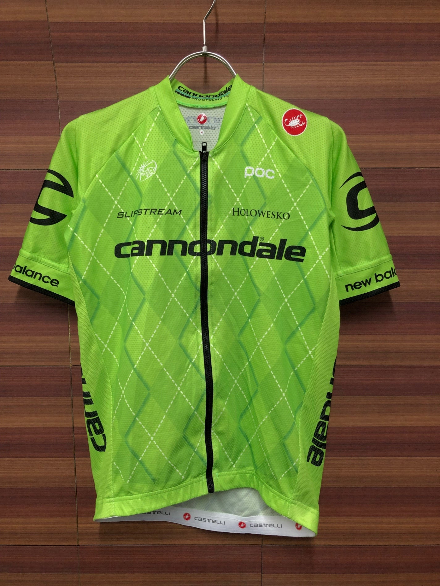 IN744 カステリ CASTELLI 半袖 サイクルジャージ 緑 M Cannondale