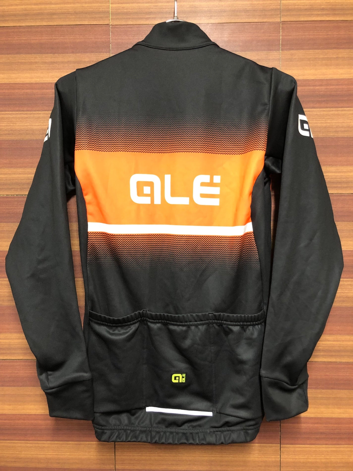IM873 ALE ロングスリーブジャージ 裏起毛 黒/オレンジ S