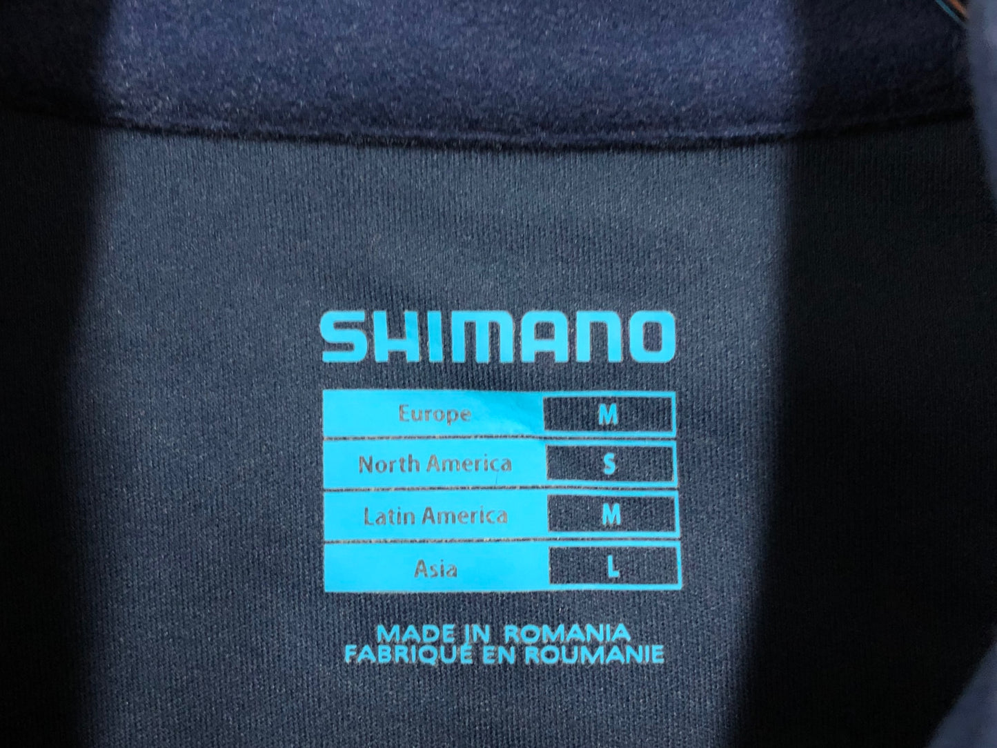 IP114 シマノ SHIMANO 長袖 サイクルジャージ 紺 L 裏起毛