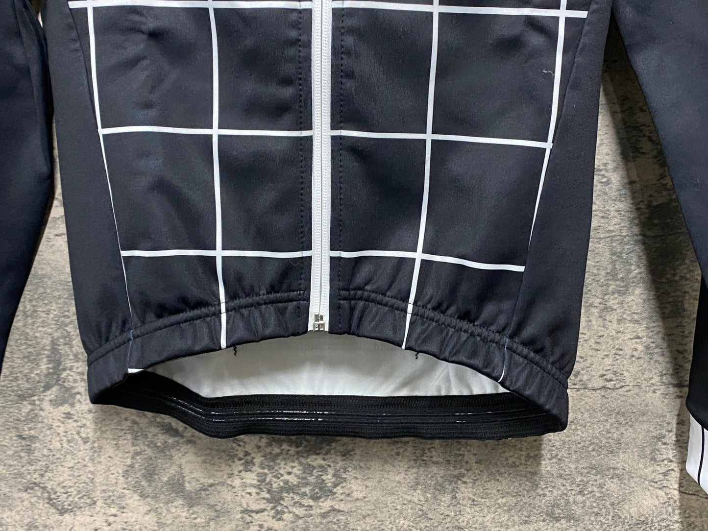 JB575 ラパッション la PASSIONE 長袖 サイクルジャージ 黒 白 XS 裏起毛