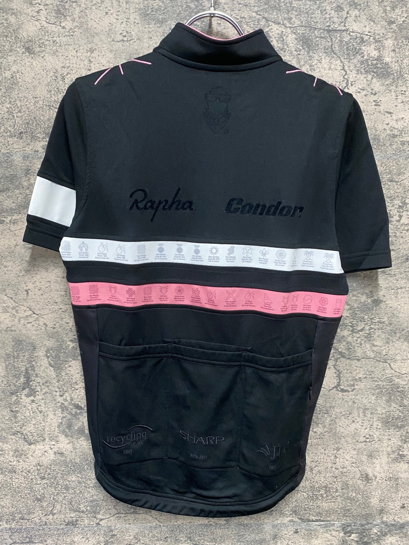 IY160 ラファ Rapha Condor JLT 半袖 サイクルジャージ S ブラック