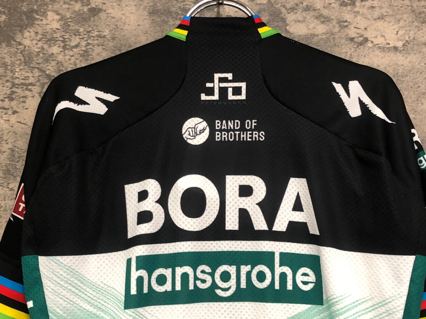 IW407 スポーツフル sportful 半袖 サイクルジャージ 黒 緑 M BORA hansgrohe