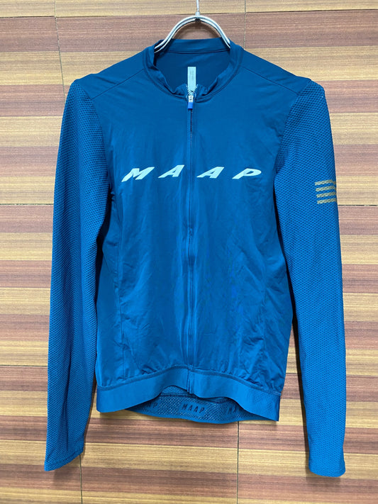 IN594 マープ MAAP PRO FIT JERSEY 長袖 サイクルジャージ 紺 L