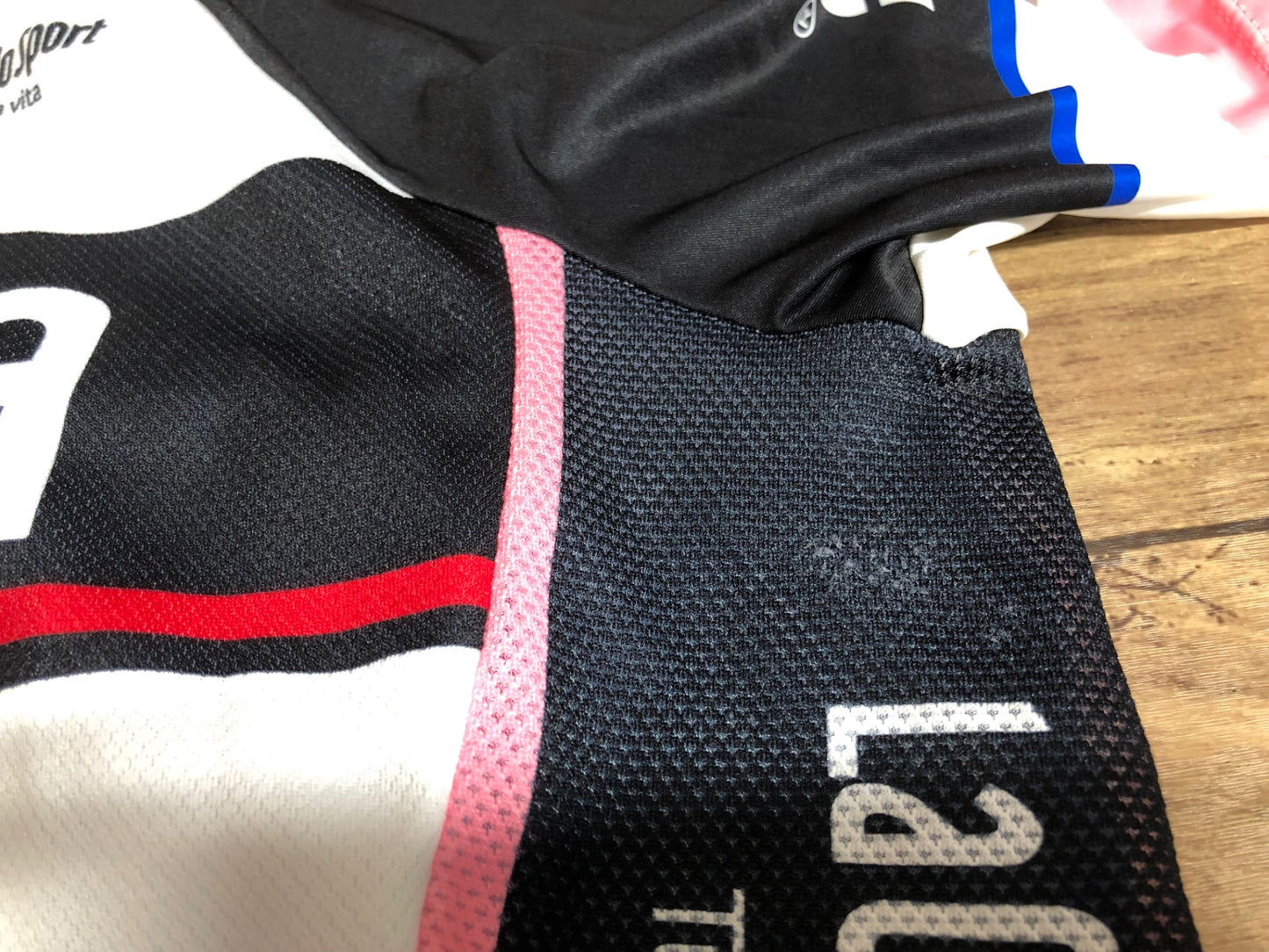 HR824 サンティーニ Santini Giro d'italia 半袖 サイクルジャージ 白 青 S