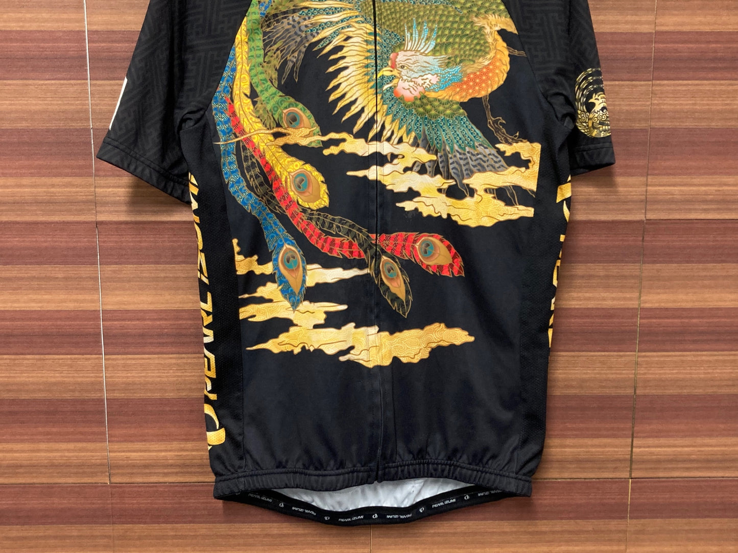 IJ872 パールイズミ 半袖サイクルジャージ L 和 総柄 ※スレあり