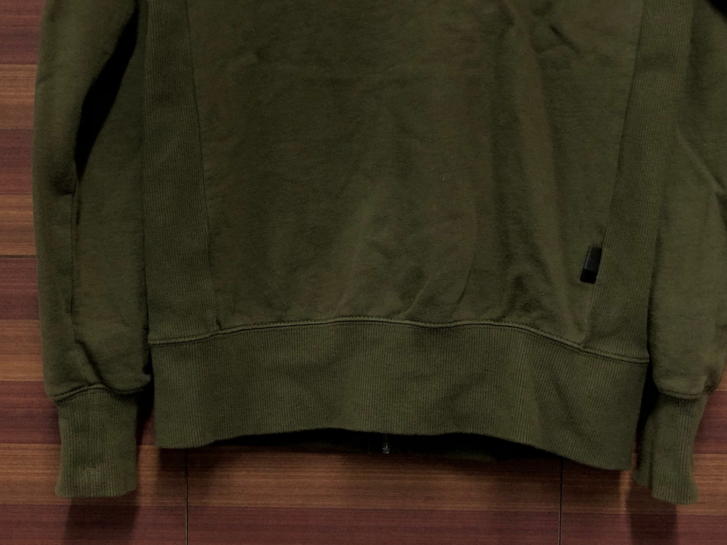 IO869 ラファ Rapha LOGO HOODIE フーディー フルジップパーカー カーキ XS 裏起毛