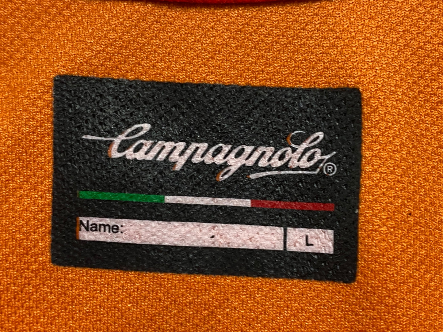 IQ352 カンパニョーロ CAMPAGNOLO 半袖サイクルジャージ 白オレンジ L