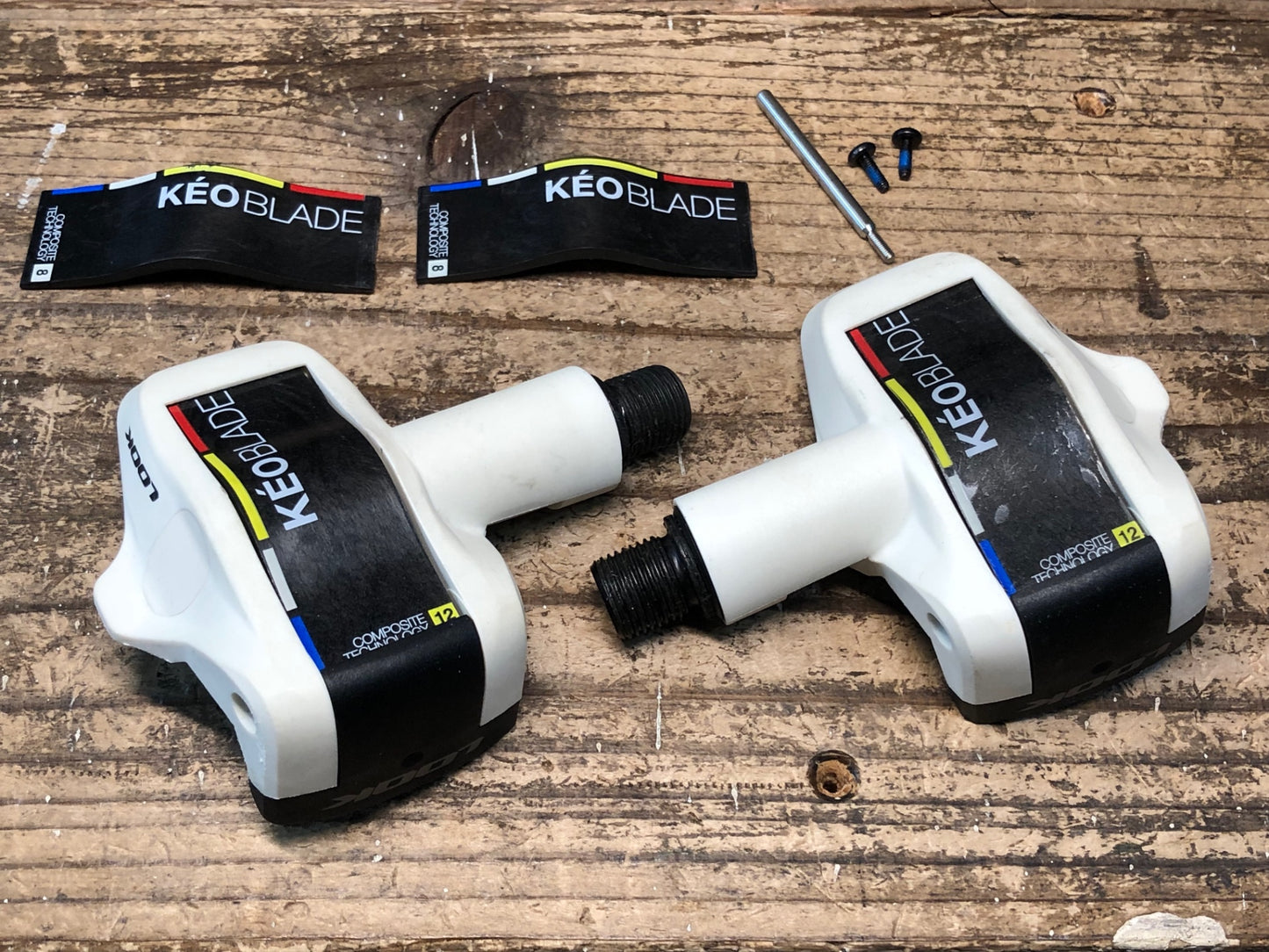 JB150 ルック LOOK KEO BLADE ビンディングペダル 白 プレート付属 クロモリ