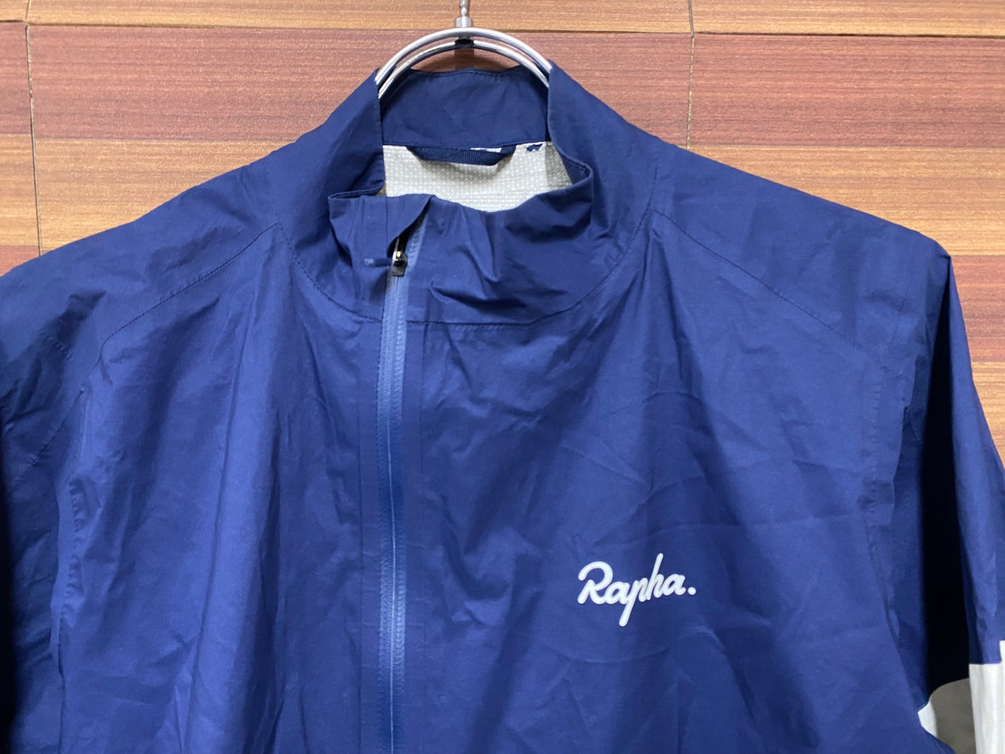 IN538 ラファ Rapha CORE RAIN JACKET 長袖 サイクルジャケット 紺 S ※内側にダメージ、破れあり