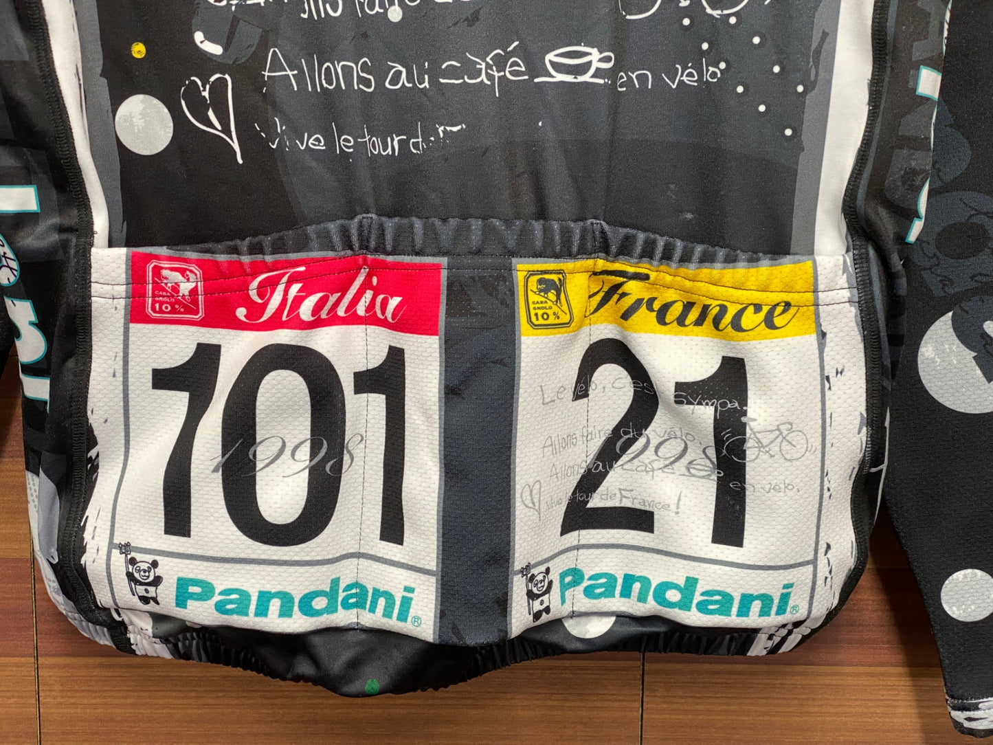 IT130 パンダーニ Pandani 長袖 サイクルジャケット 黒 M 裏起毛