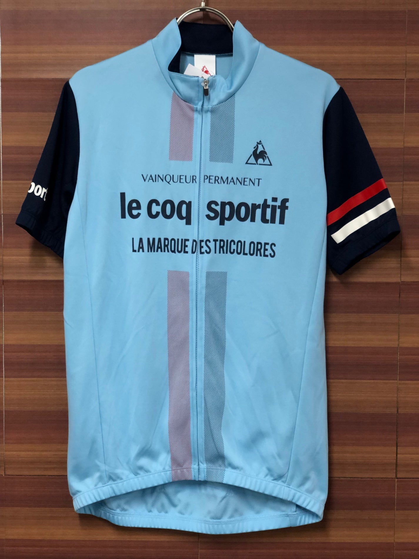 IW173 ルコックスポルティフ le coq sportif 半袖 サイクルジャージ 水 M
