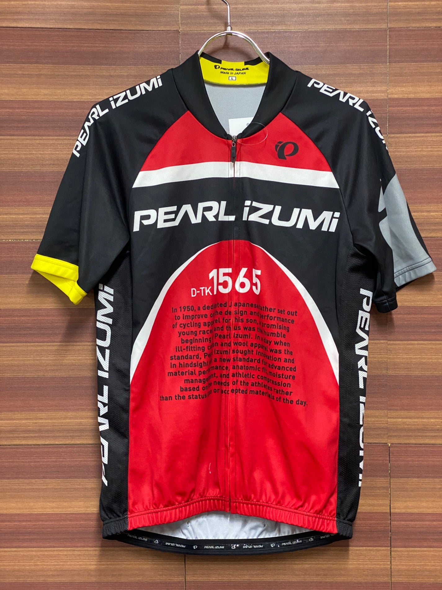 IK148 パールイズミ PEARL iZUMi 半袖サイクルジャージ 黒赤 L