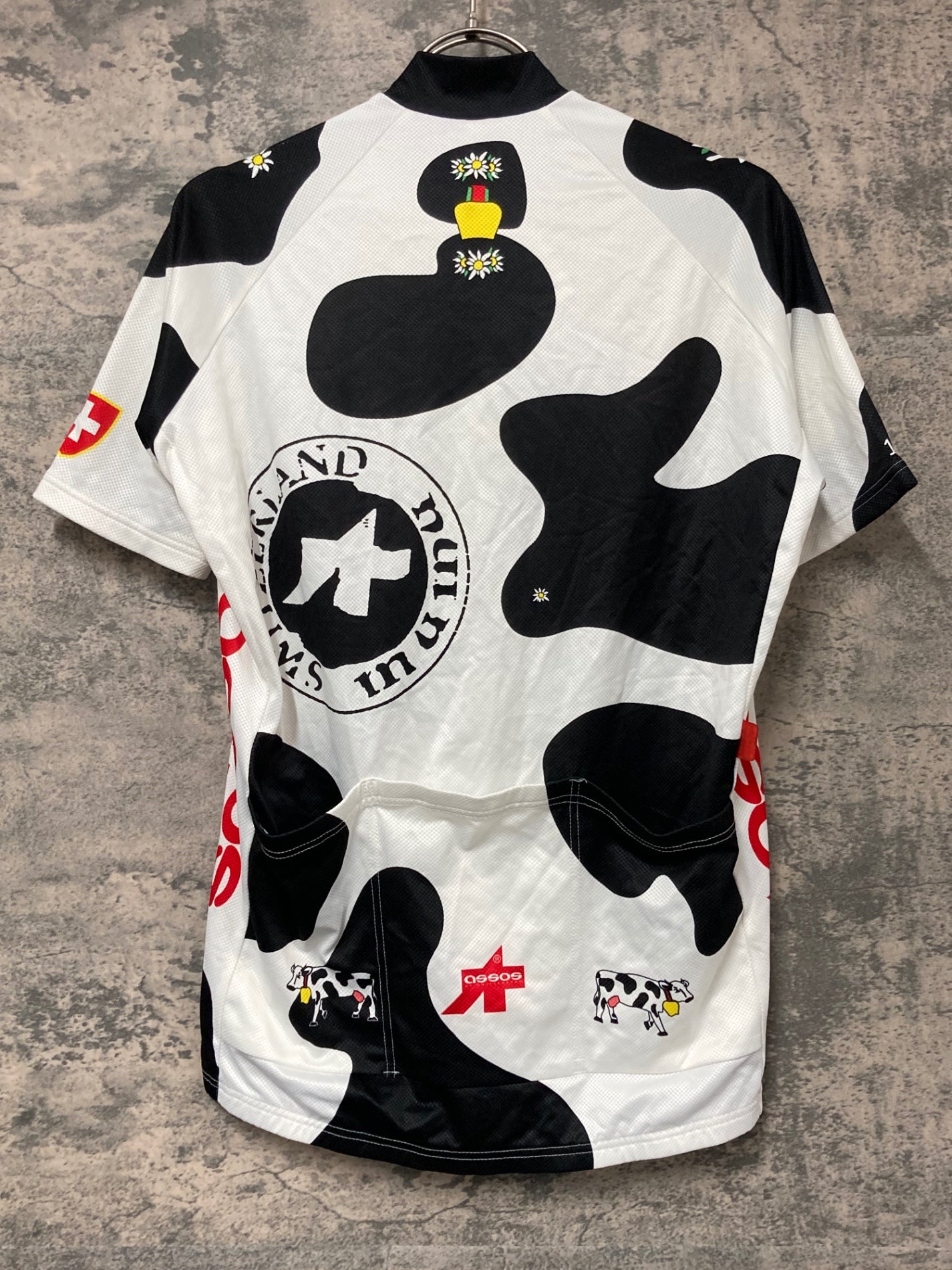 IW716 アソス assos Mumu jersey 半袖 サイクルジャージ 黒 白 M