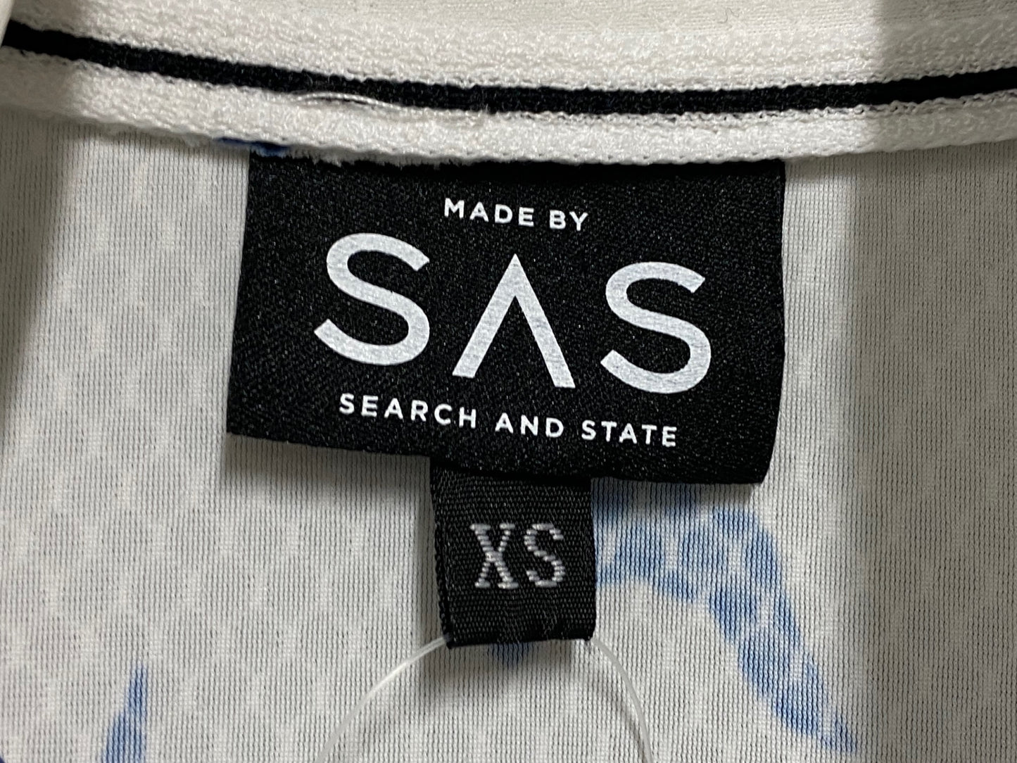 IS758 SEARCH AND STATE 半袖 サイクルジャージ 白 紺 XS