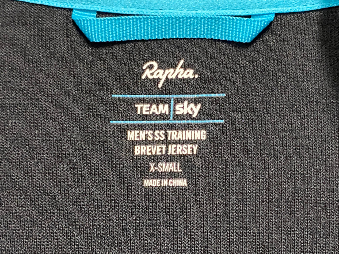 IT317 ラファ Rapha MEN'S SS TRAINING BREVET JERSEY 半袖 サイクルジャージ 黒 XS TEAM sky
