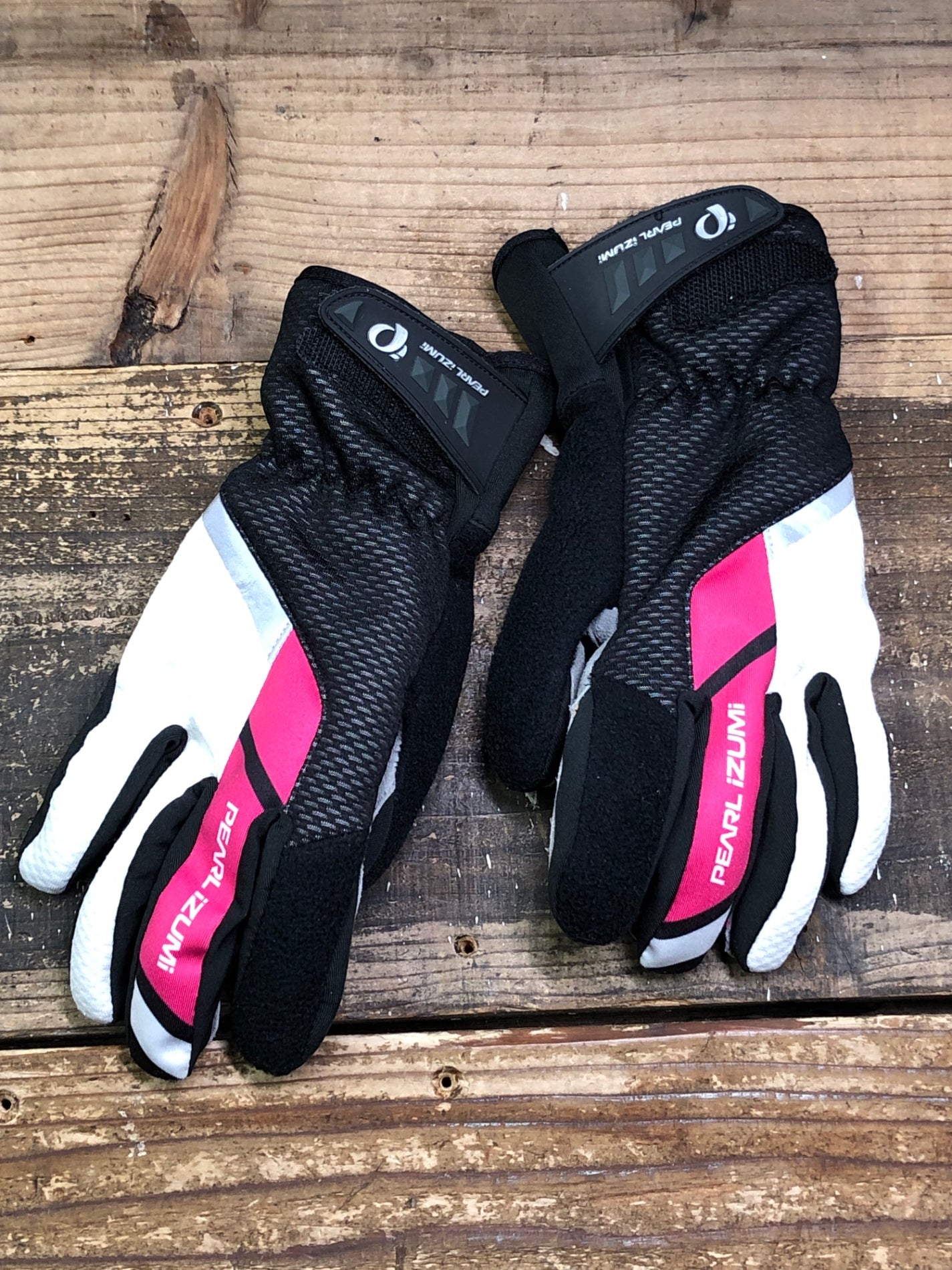 IT086 パールイズミ PEARL iZUMi 長指 グローブ 黒 ピンク M 裏起毛