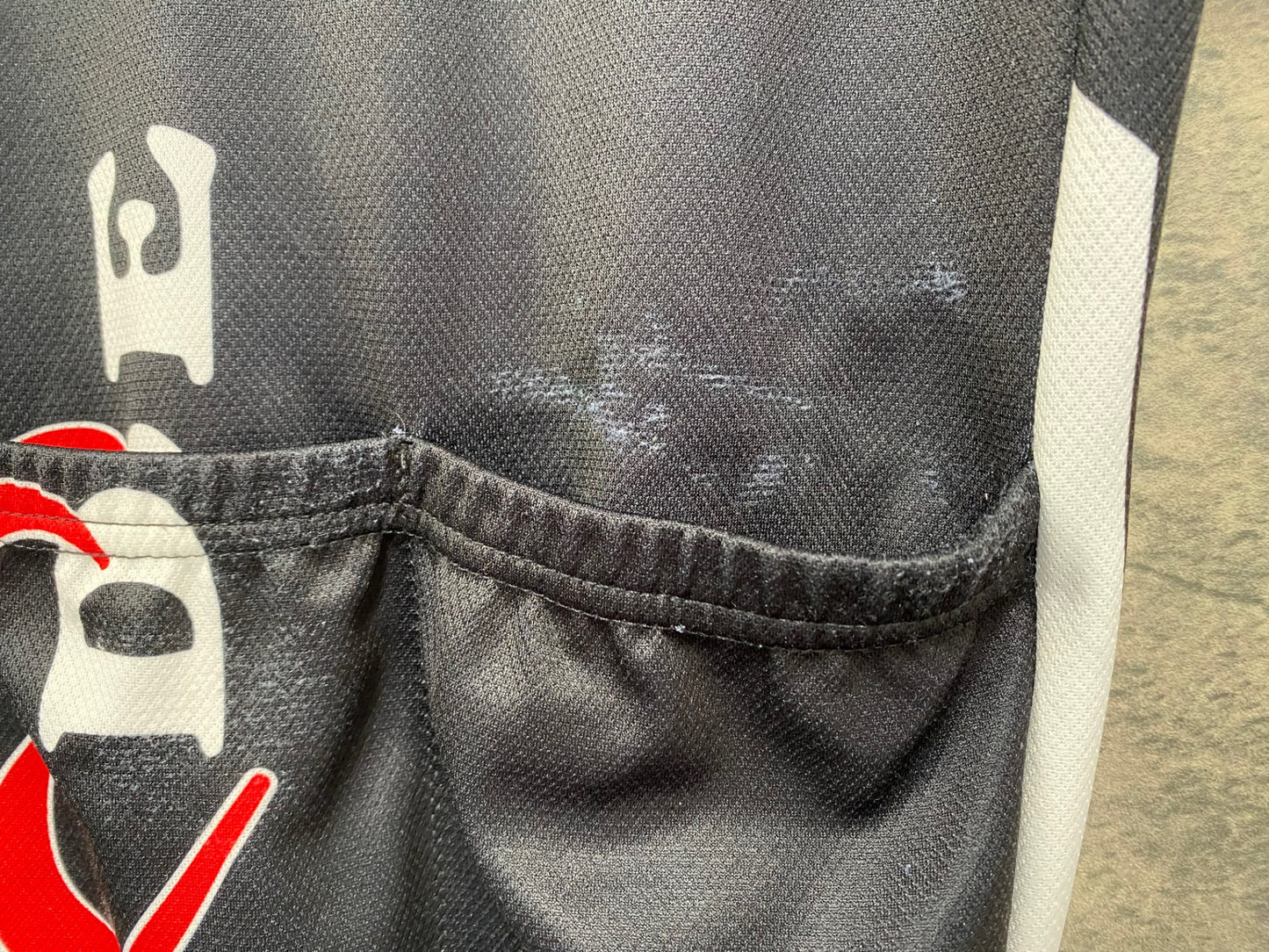 IW567 サンティーニ Santini デローザ DE ROSA 半袖 サイクルジャージ 白黒 S ※擦れ有