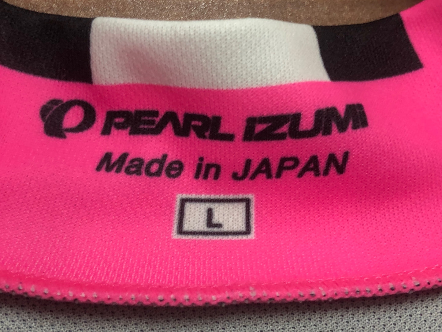 IF706 パールイズミ PEARL iZUMi 半袖サイクルジャージ 白黒 L 一部ほつれ