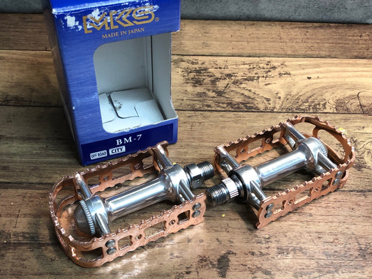 IQ622 三ヶ島 MKS BM-7 フラットペダル コッパー 未使用品