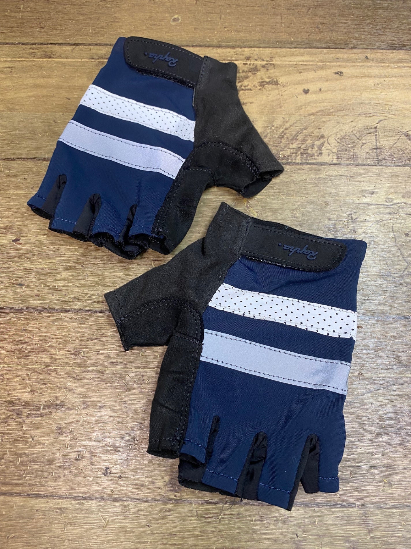 JB119 ラファ Rapha CORE MITTS 指切り グローブ 紺 ※サイズ不明