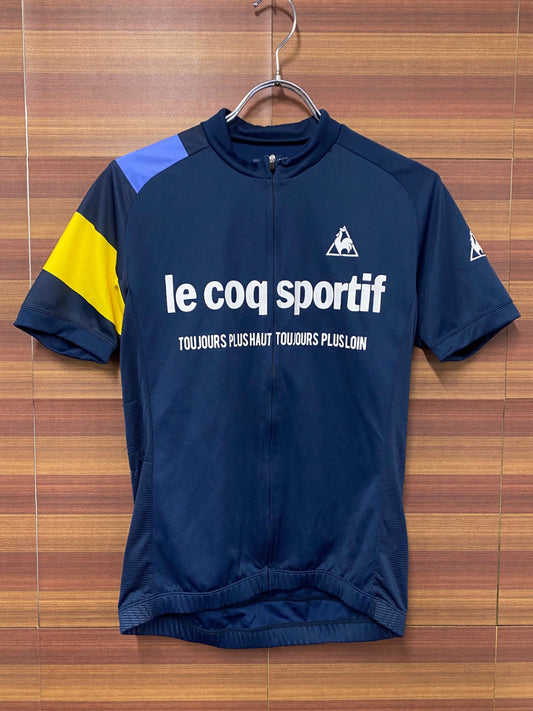 IT615 ルコックスポルティフ le coq sportif 半袖サイクルジャージ 紺 S