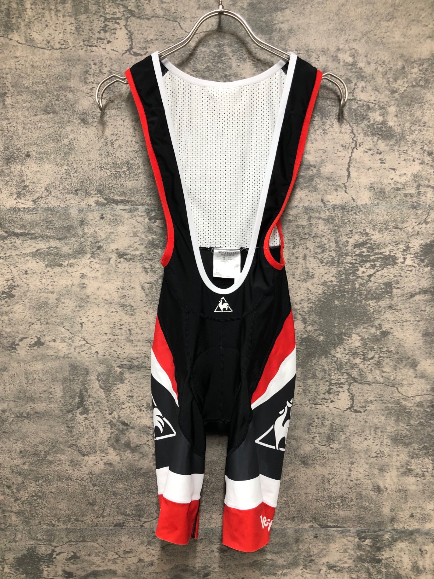 IY181 ルコックスポルティフ le coq sportif ビブショーツ 黒 赤 SS