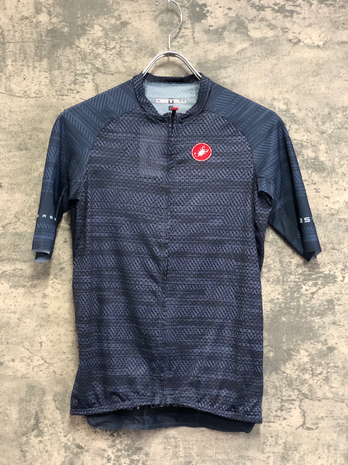 IW393 カステリ CASTELLI 半袖 サイクルジャージ グレー L