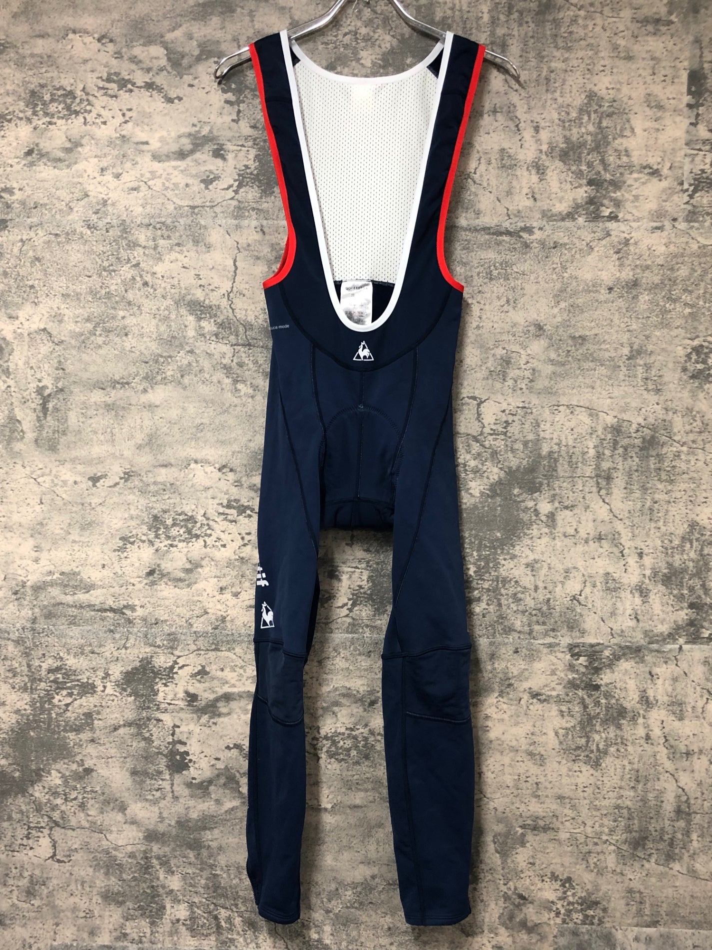 IY719 ルコックスポルティフ le coq sportif ビブタイツ 紺 S 裏起毛
