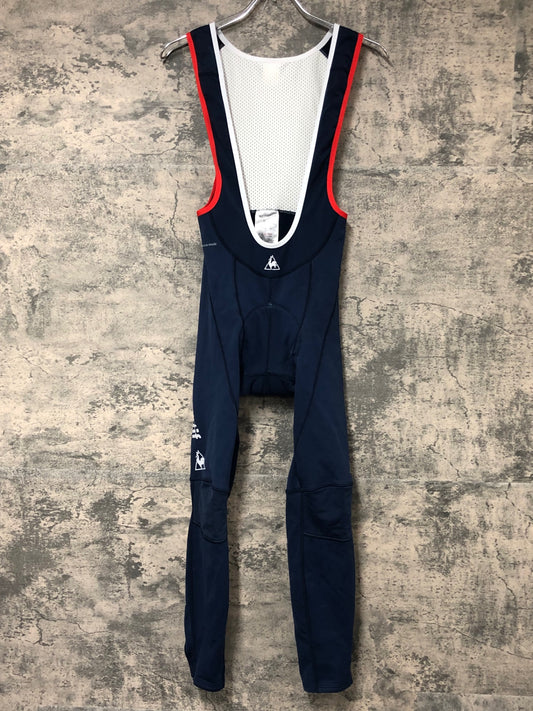 IY719 ルコックスポルティフ le coq sportif ビブタイツ 紺 S 裏起毛
