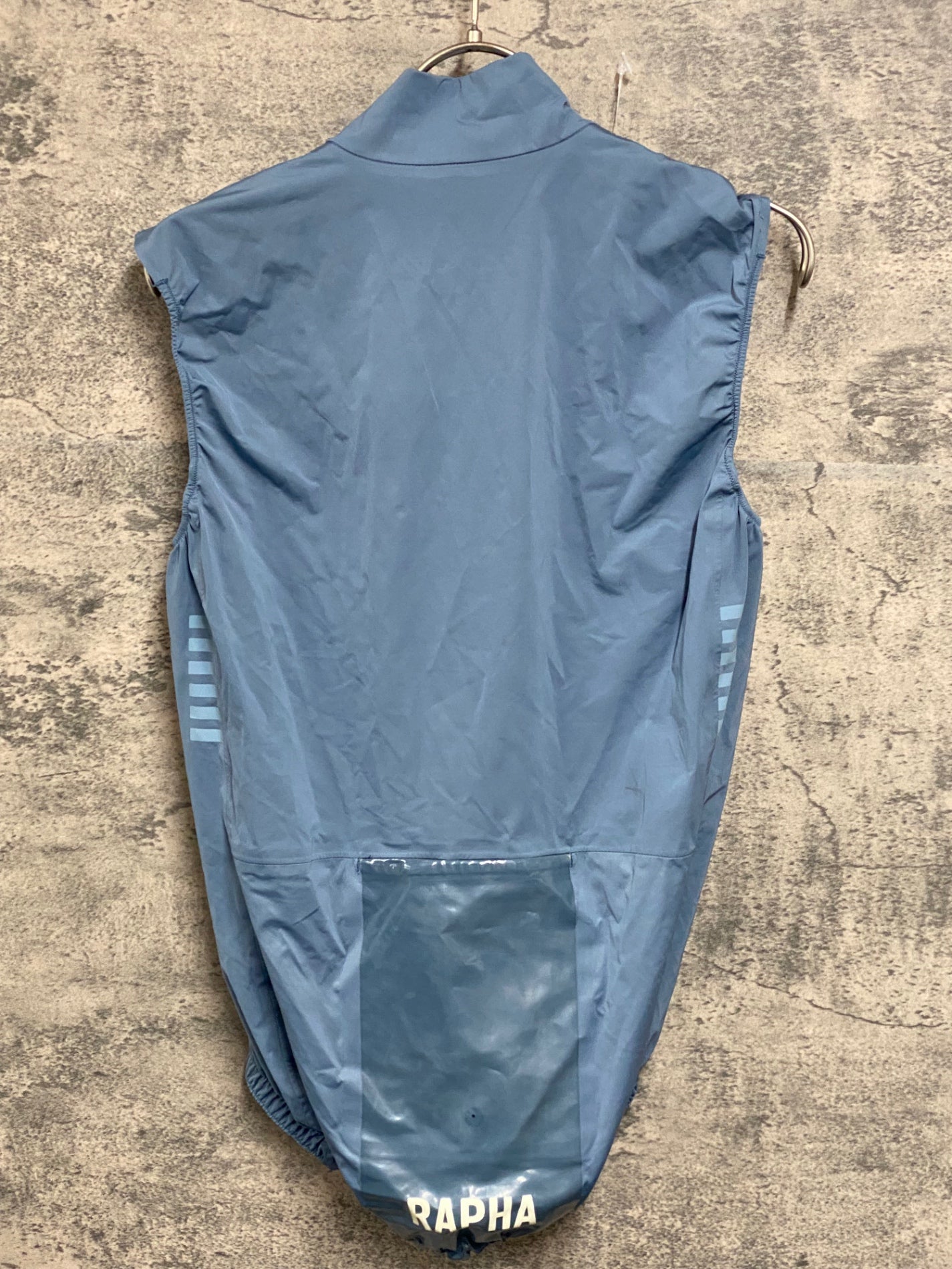 JC584 ラファ Rapha PRO TEAM LW RAIN GILET サイクルベスト ジレ 青 M