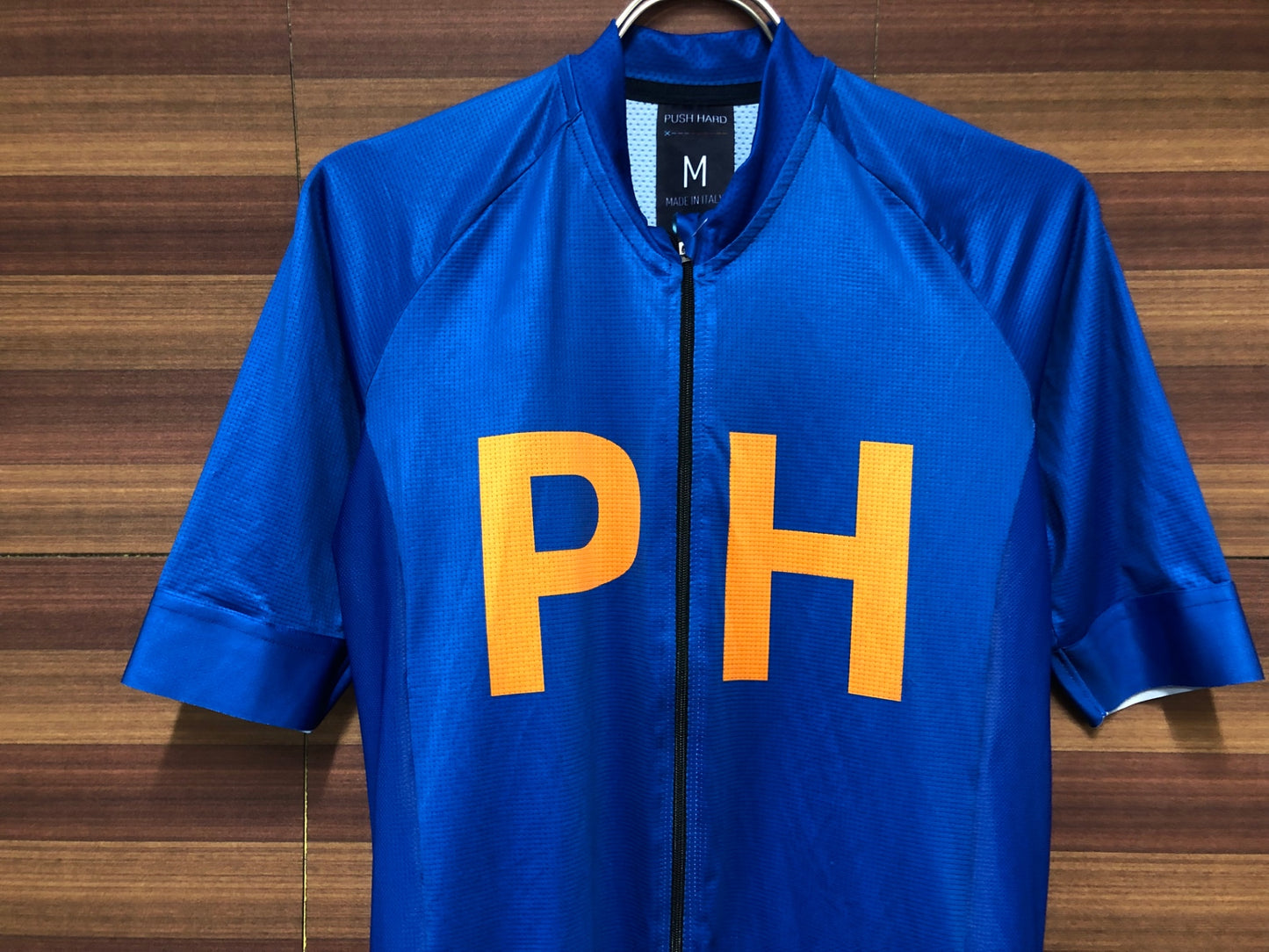 IO585 プッシュハード PUSH HARD 半袖 サイクルジャージ 青 M