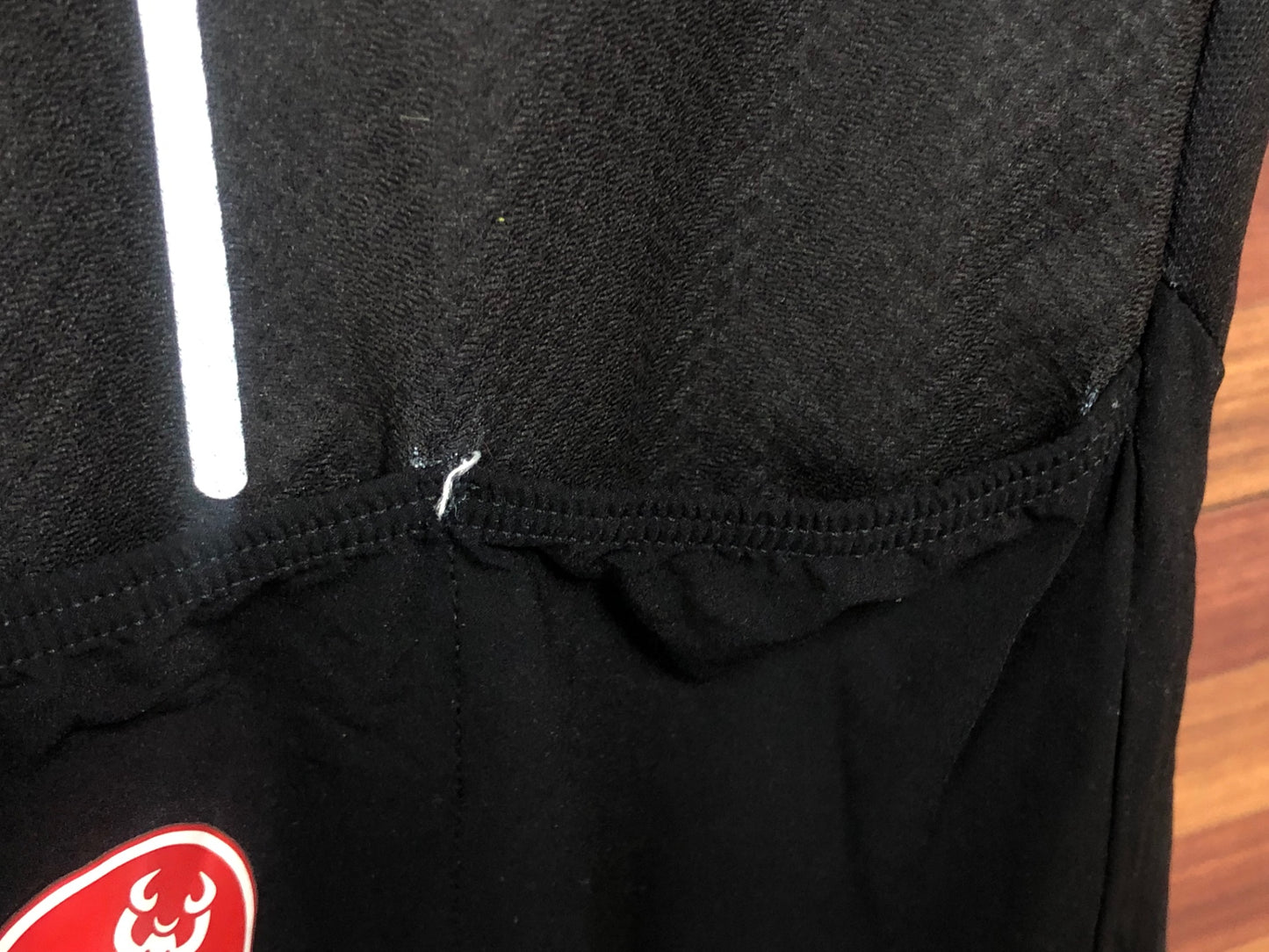 IM948 カステリ CASTELLI ロッソコルサ ROSSOCORSA 半袖 サイクルジャージ 黒 L ※ほつれ