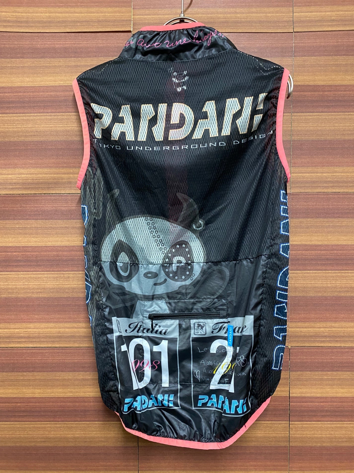 IU543 パンダーニ Pandani ジレ サイクルベスト 黒 S