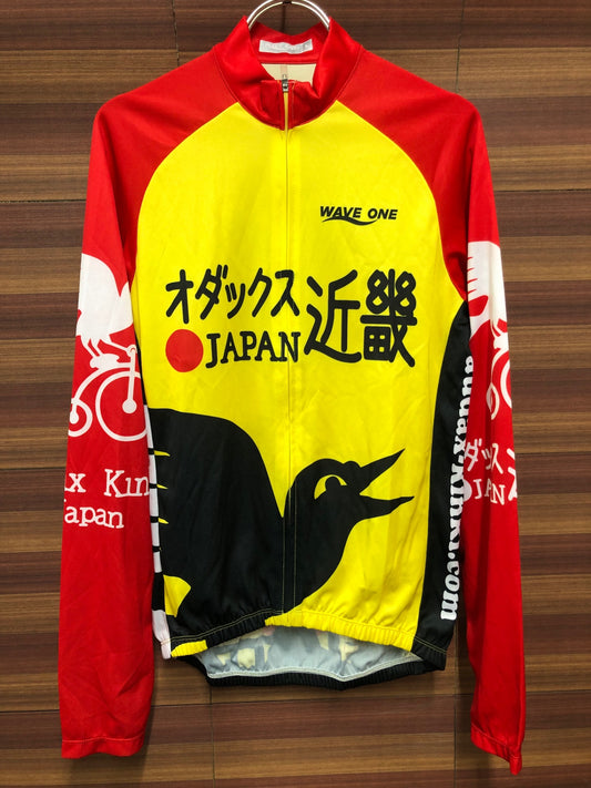 IT007 ウェイブワン WAVE ONE 長袖 サイクルジャージ 黄 赤 黒 L Audax Japan 近畿 痛ジャージ