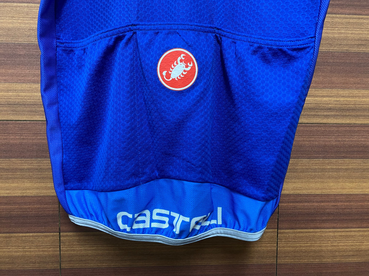 IH078 カステリ CASTELLI 半袖 サイクルジャージ 青 S