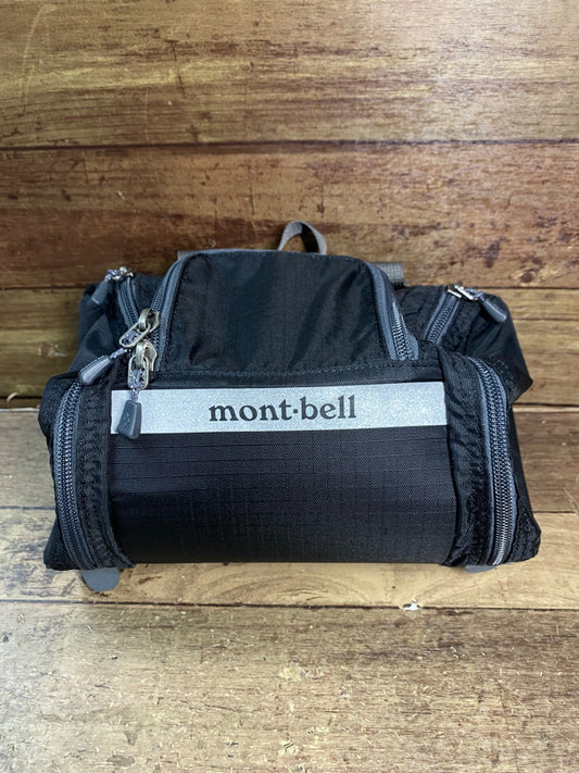 IE657 モンベル mont-bell フロントバッグ 黒 #1130385 ※ややほつれあり