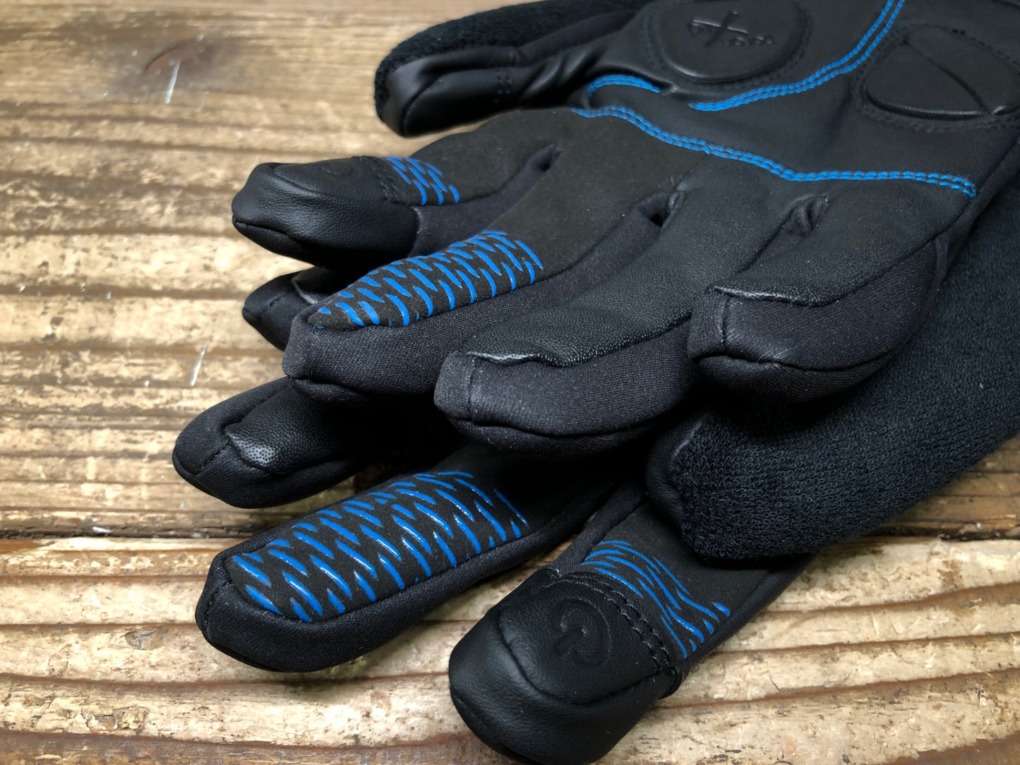 JA346 シマノ SHIMANO 長指 グローブ 黒 S METALLIC THERMAL TECH 裏起毛 WIND STOPPER