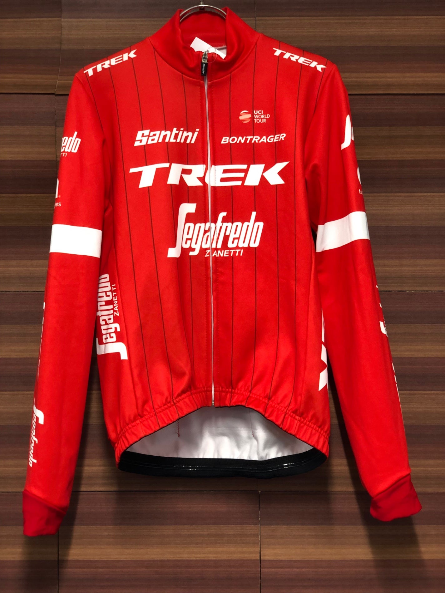 IT204 サンティーニ Santini 長袖 サイクルジャージ 赤 XS 裏起毛 TREK Segafredo