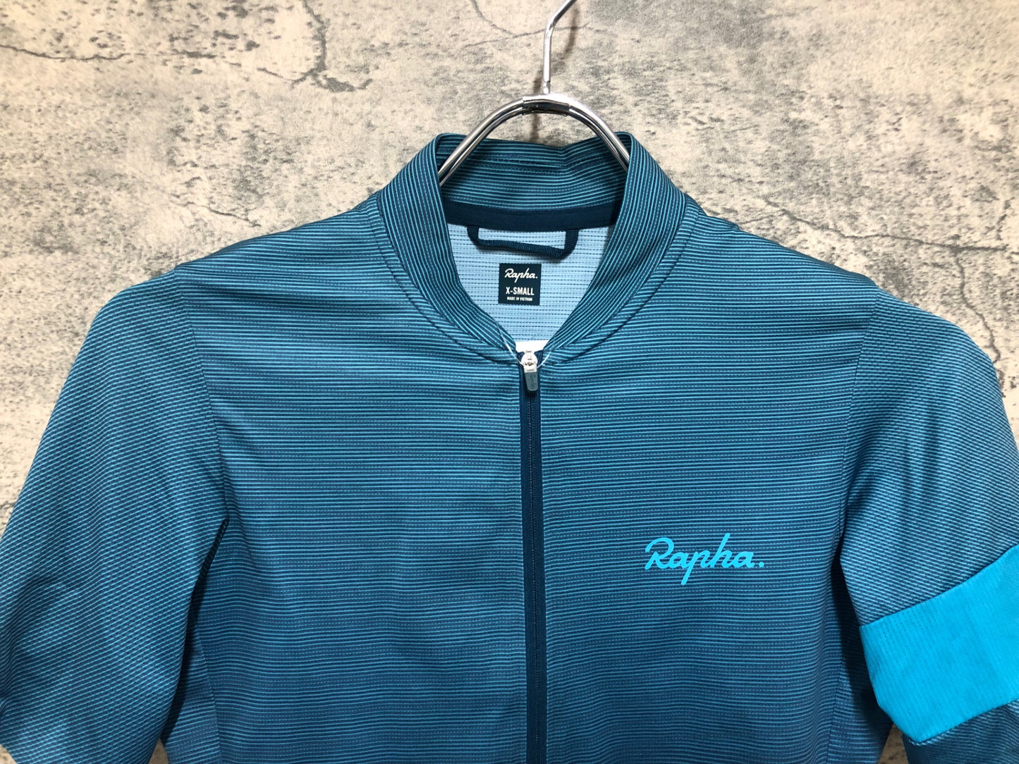 IZ527 ラファ Rapha FLYWEIGHT JERSEY-LINES 半袖 サイクルジャージ ターコイズブルー XS