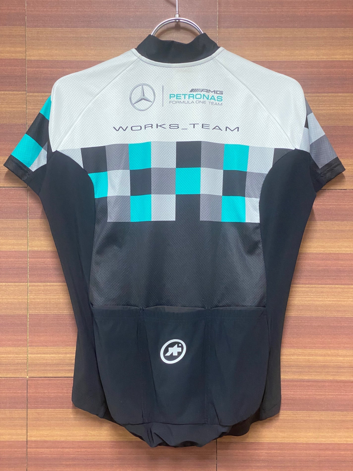 HZ419 アソス assos SS.WORKS TEAMJERSEY EVO8 LADY 半袖 サイクルジャージ 黒 S レディース ※襟汚れ