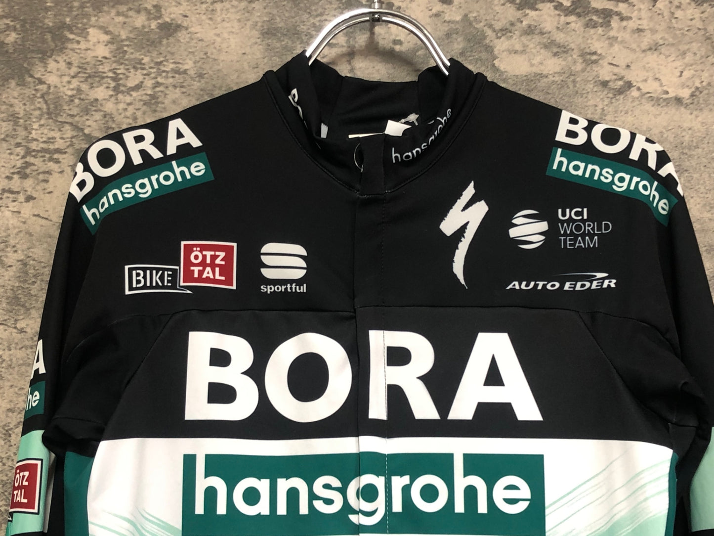 IW408 スポーツフル sportful 長袖 サイクルジャージ 黒 緑 M BORA hansgrohe