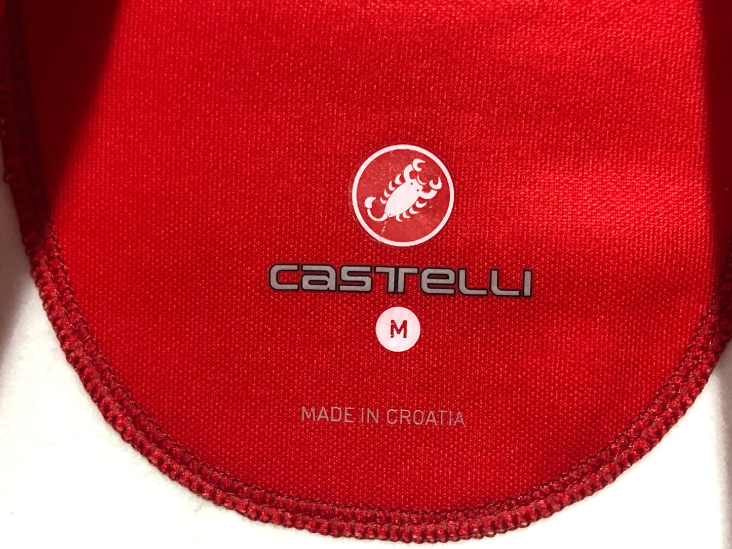 IZ762 カステリ CASTELLI 長袖 サイクルジャージ 赤 M 裏起毛