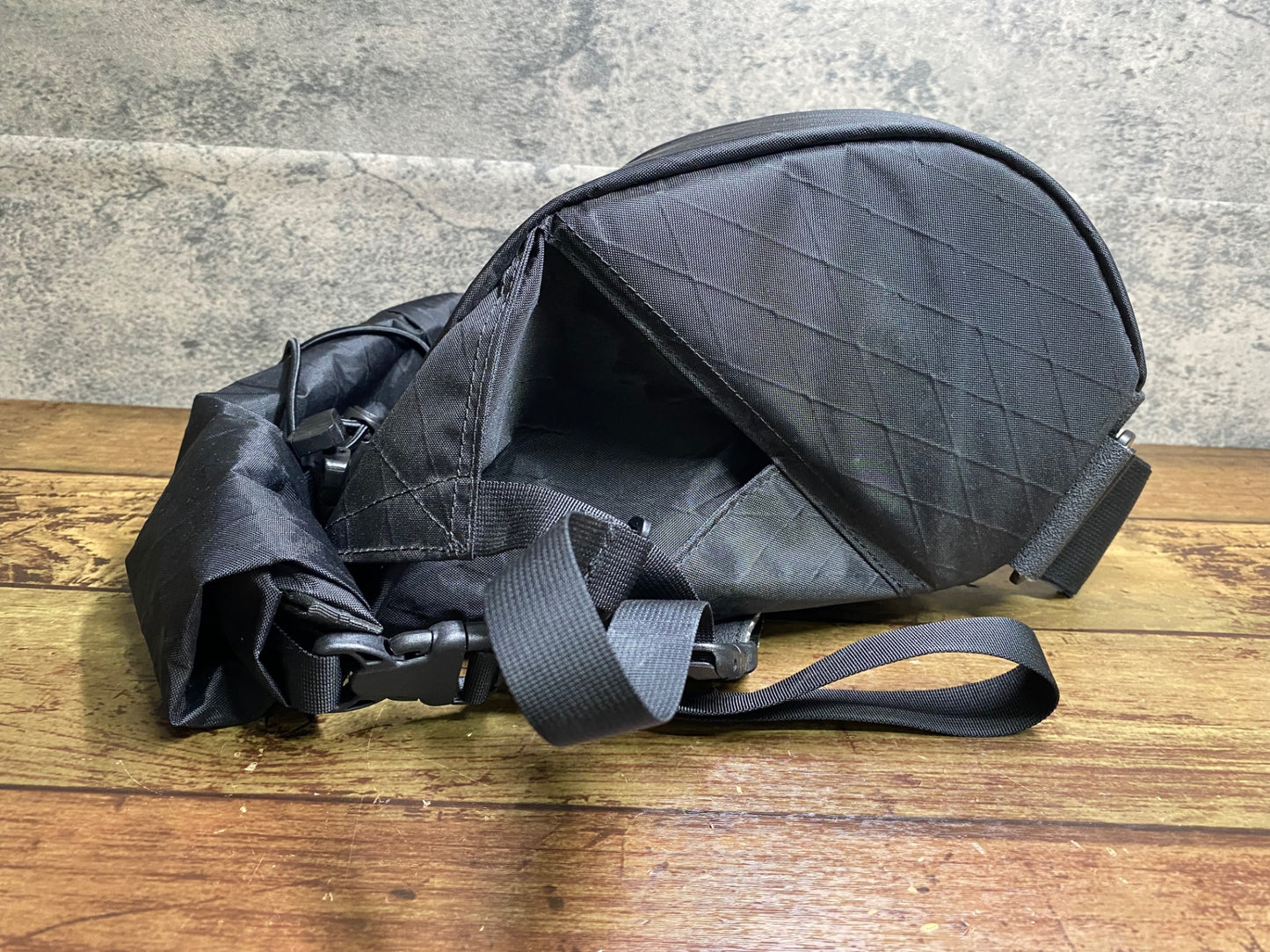 JB818 フェアウェザー FAIRWEATHER INDIVISUAL サドルバッグ 黒 スレ 汚れ