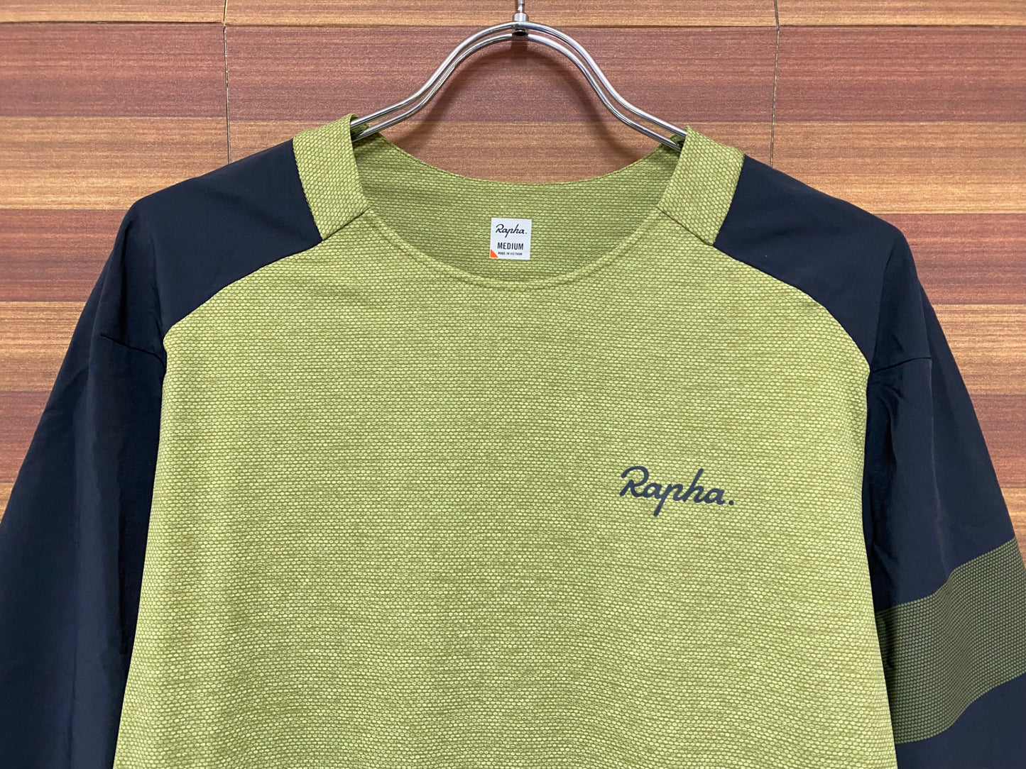 IN212 ラファ Rapha TRAIL 3/4 JERSEY 長袖 ドライシャツ 緑 M