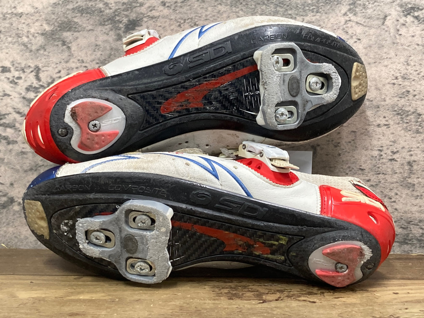 IY969 シディ SIDI Five Fit ビンディングシューズ 白 青 EU42 SPD-SL